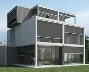 Bip‑Screen 500 Vertical Awning – Llaza ZIP‑Guided Outdoor Screen, Up to 5m Width x 3.5m Height, Wind‑Resistant Sun, Wind & Rain Protection for Windows, Balconies and Facades, Motorised or Manual